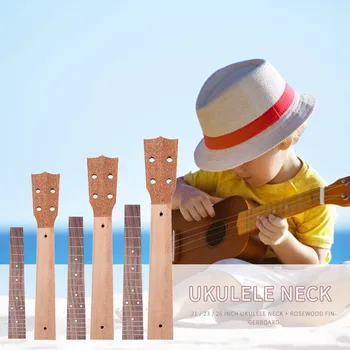 

21/23/26 inch Portable Ukulele Fretboard Fingerboard Neck Set Ukulele Accessory Parts for Stringed Instruments DIY