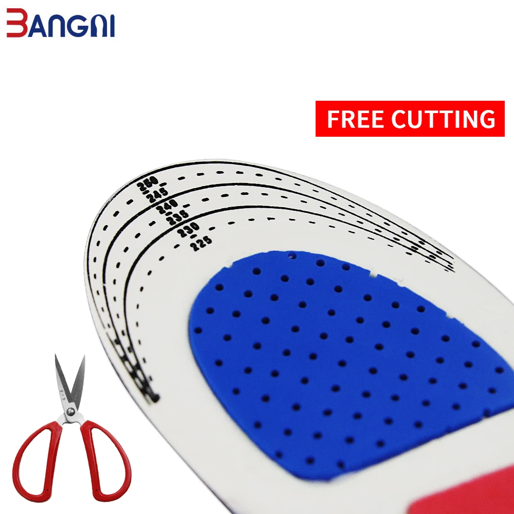 3ANGNI 1 Pair Sport Running Soft Silicone Gel Insoles for feet Man Women orthopedic pad Shock Absorption arch support shoes sole