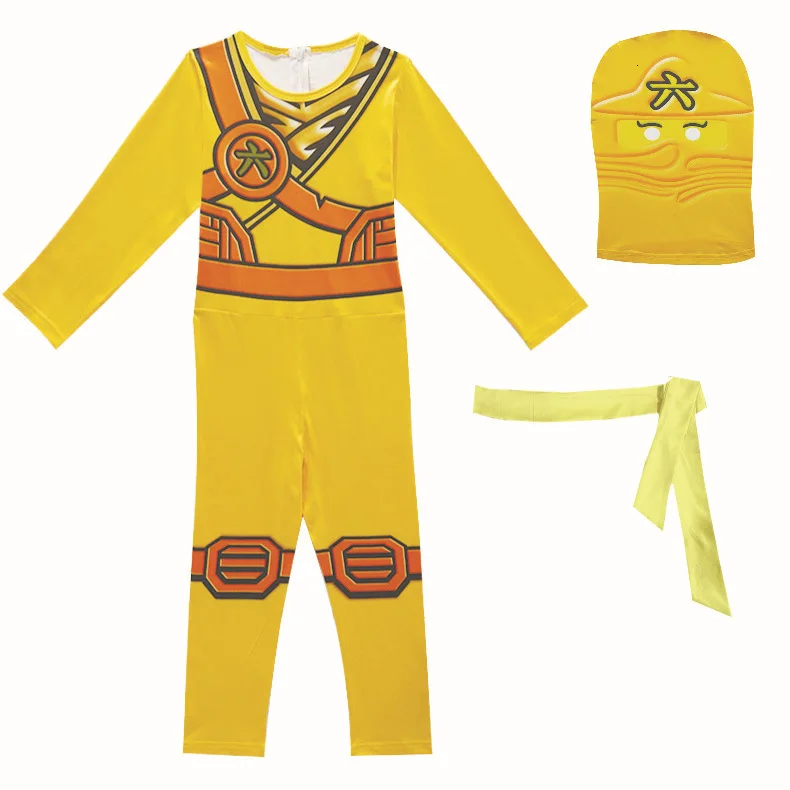 Ninjago/костюмы для мальчиков и девочек; костюм на Хэллоуин для детей; Рождественский костюм; одежда ниндзя; костюм супергероя; комплекты одежды ниндзя