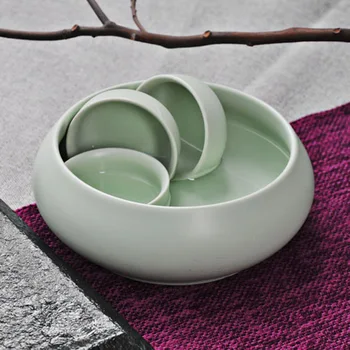

Chinese Style Ru Kiln Tea Wash Bowls Ceramic Coarse Pottery Kung Fu Tea Set Tea Sea Tea Wash Bowl