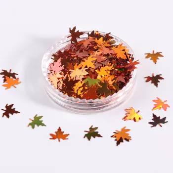 

10g Pailette Ultrathin 6mm Maple leaf Sequins PET Magic Sequins for Nail Art DIY Wedding Craft Christmas Decoration Confetti