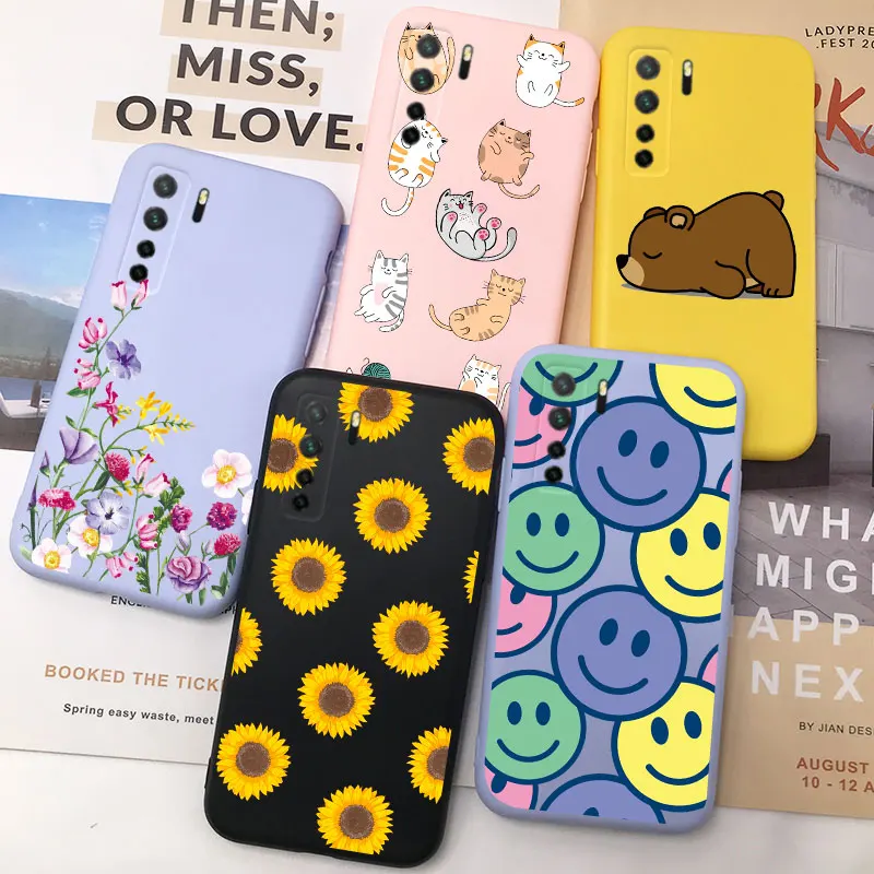 Custodia Per Huawei P30 Pro Lite P40 Lite E Custodia Cover Simpatico Cartone Animato Per Huawei P40 Lite 5G 4G P30Lite Tpu Silicone Farfalla Gatto