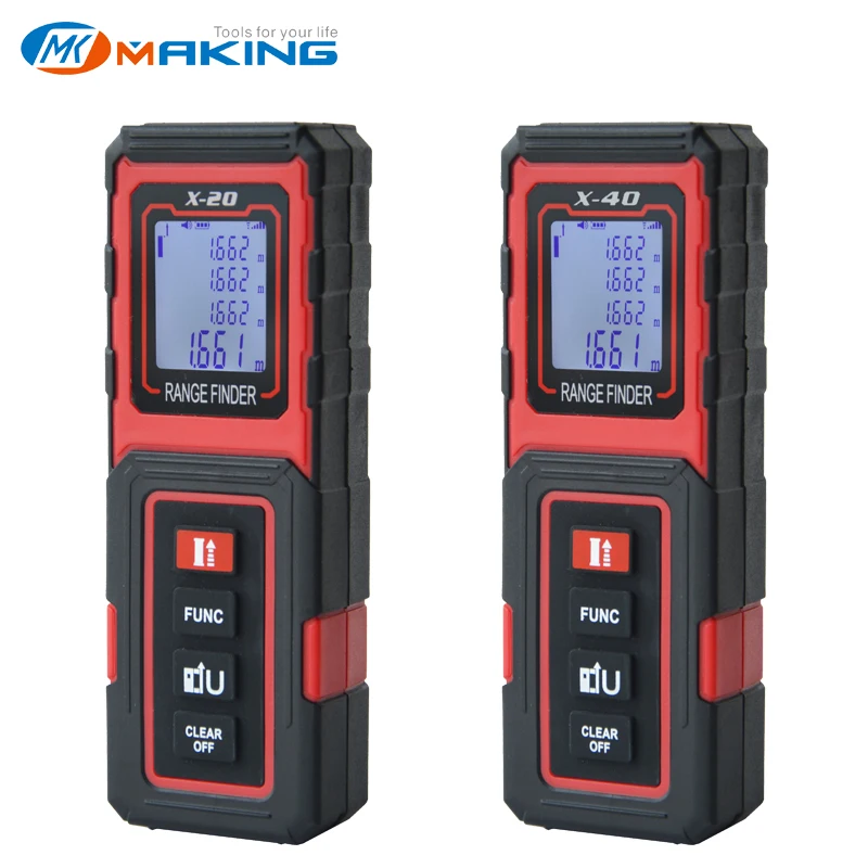 MAKINGTEC Laser Meter Laser Distance measure 40M Digital Tape Measuring Device Laser Roulette Digital RangeFinder Tape Measure
