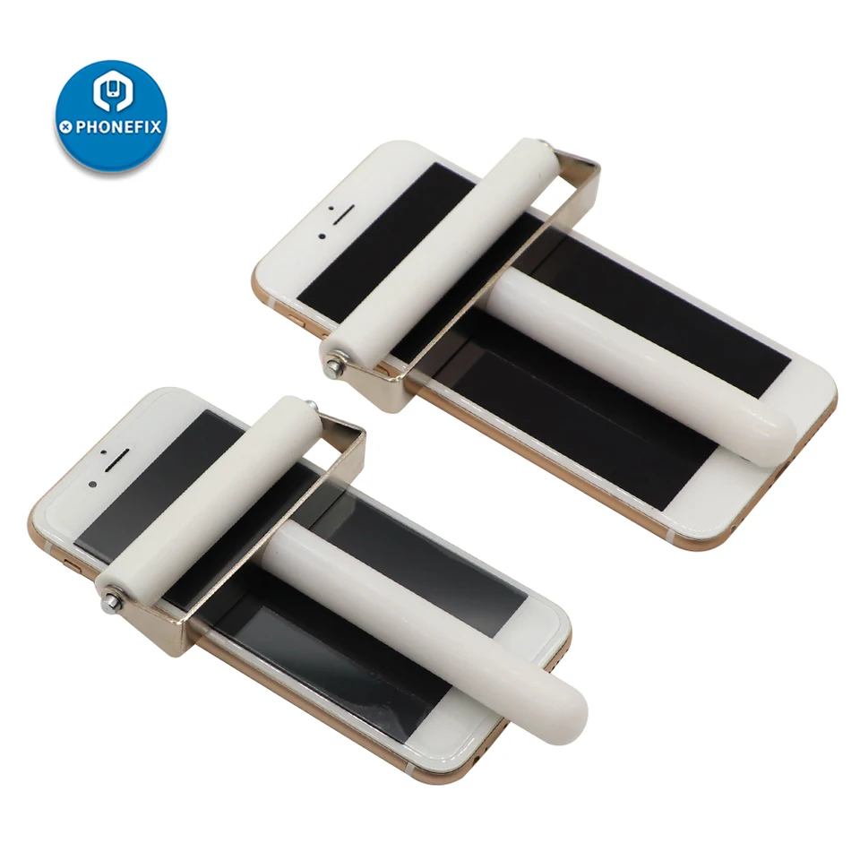CGOLDENWALL Film Coated OCA Dry Rubber Roller Cellphone Screen Protector Tool Stainless Steel Push Wheel Cell Phone Film Laying Tool Silicone Manual Roller Roller Rubber Wheel 15CM
