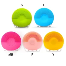 Силиконовый очиститель для лица, электрическая Очищающая щетка для лица, для мытья лица, вибрация, удаление черных точек, очищающее средство для пор