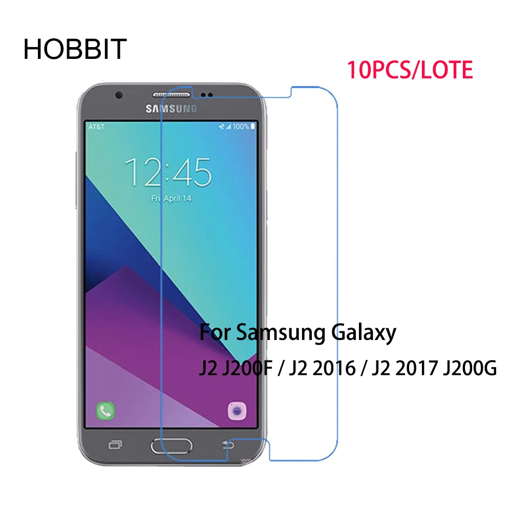 10 шт оптом для samsung Galaxy J2 /J2 J200G/J2 J200F 0,3 мм 2.5D прозрачная 9H Премиум Защита экрана из закаленного стекла