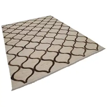 

240x310 Cm Beige Handmade Contemporary Area Rug-8x10 Ft