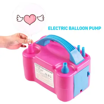 

Portable Double Hole Nozzle Electric Balloon Inflator Pump Air Compressor Tool