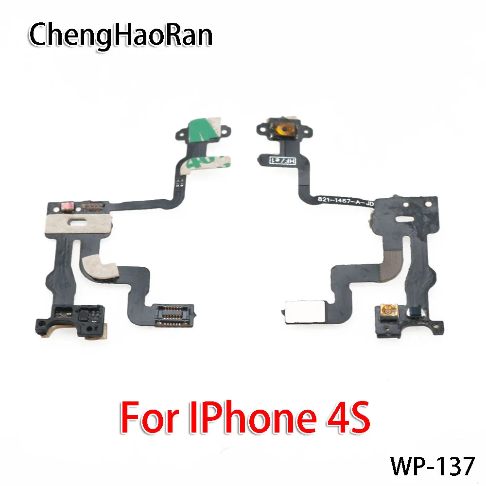 ChengHaoRan 2 шт./лот для Iphone 4, 4S, 5, 5C, 5S, 6, 6 PLUS, 6 S, 6splus, плоский кабель, выключатель питания, кнопка громкости, запасные части