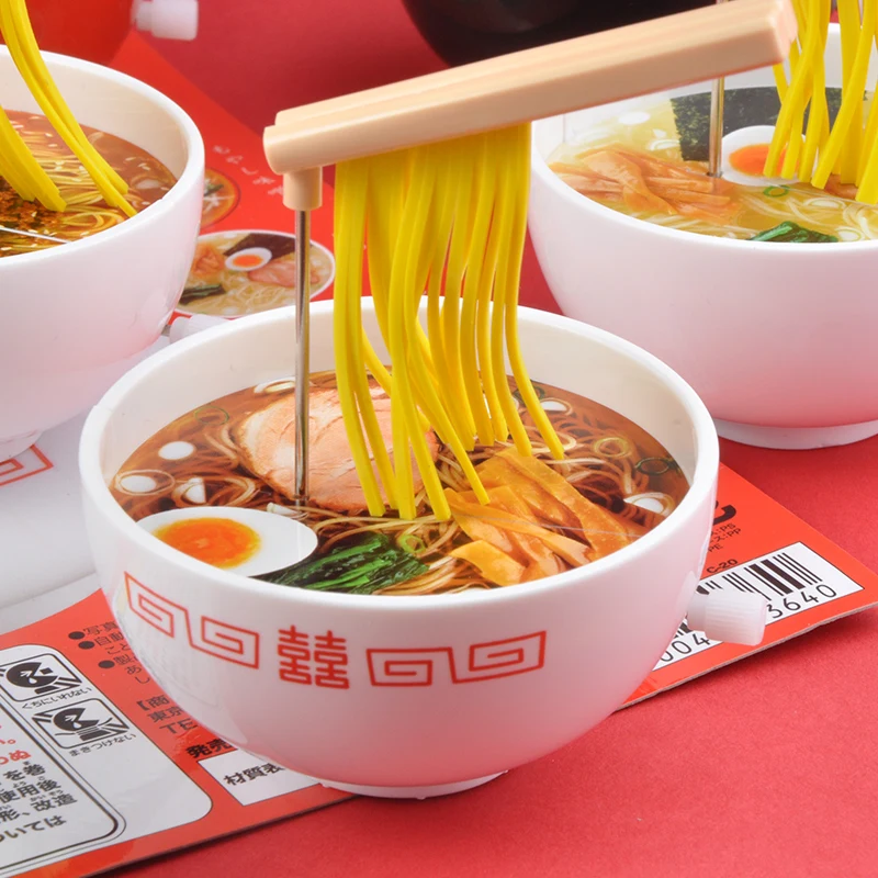 Japan IKIMON Kitan Gashapon Capsule Toys Creative Table Ornaments Decoration Food Toy Moving Ramen
