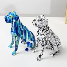 Creative Art Splash Kleur Geschilderd Kamer Kleur Boxer Hond Decoraties Huis Ingang Wijn Kast Kantoor Decor Hars Ambachten