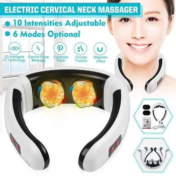 

6 Modes Electric Pulse Back Neck Massager Impulse Massage Pain Relief Magnetic Therapy Health Care Tool Cervical Massager