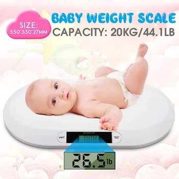 

bioby Smart Baby Weight Scale HD LED Display Automatic Zero-Return Electronic Newborn Cat Dog High-precision Weight Measure Tool