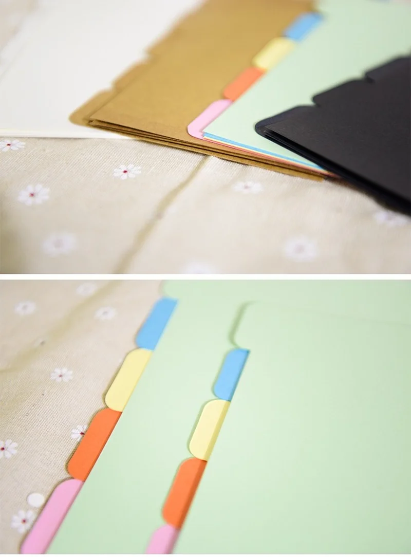 Classeur,Pochettes à Feuilles Mobiles En PVC A5 A6, 5 Pièces, 6 Trous