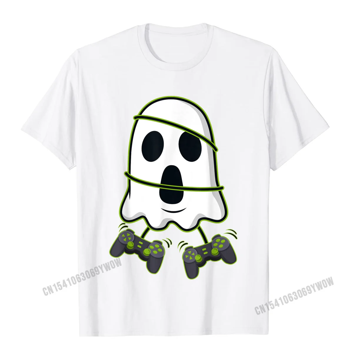 Design T Shirt Funky O Neck Summer Short Sleeve 100% Cotton Men Tshirts Casual Tops Shirt Drop Shipping Halloween Ghost Video Gamer Controllers Boys Kids Girls T-Shirt__681 white