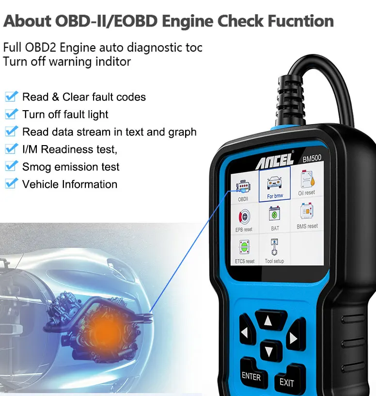 Ancel OBD2 Automotive Scanner Professionele Code Lezer Epb Sas Srs Tpms Reset Obd 2 Auto Diagnostic Tool Voor Bmw - AliExpress Automobiles & Motorcycles