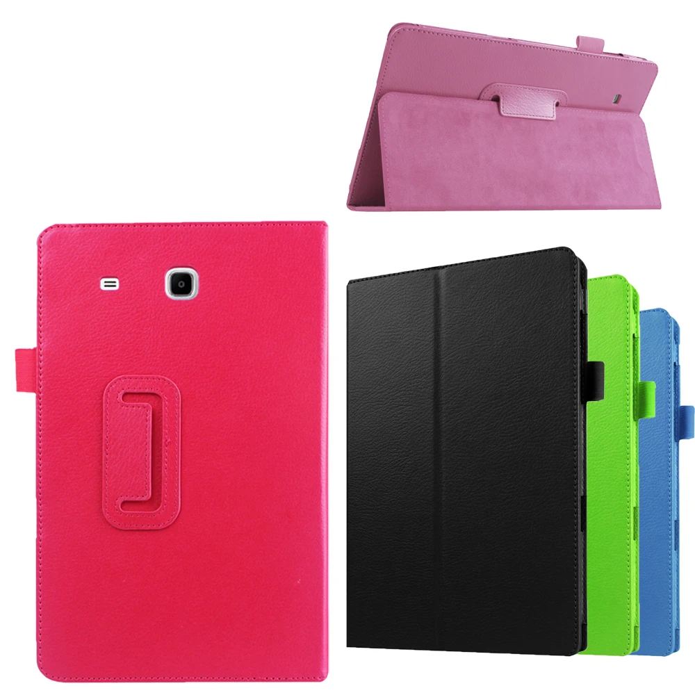 Tablet Smart Case For Samsung Galaxy Tab E 9.6 T560 T561 Fold Flip Stand Cover PU Leather Case Holder For Samsung Tab E T560 PC
