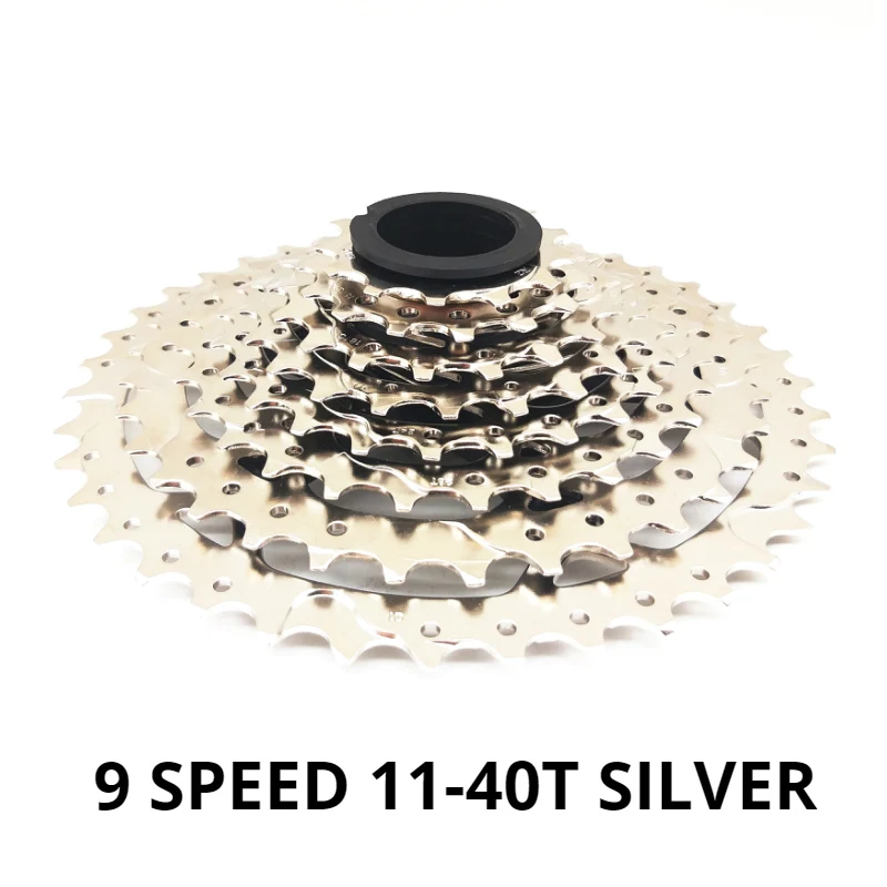 Sunracing 9 speed 11-40T mtb велосипед кассета 9s 40t горный велосипед свободного хода для shimano 9s 9v systerm - Цвет: 9s 11-40t silver