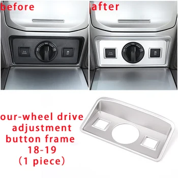 

For Toyota prado 2018-2019 Four-wheel drive adjustment button frame chrome molding trim 1pc