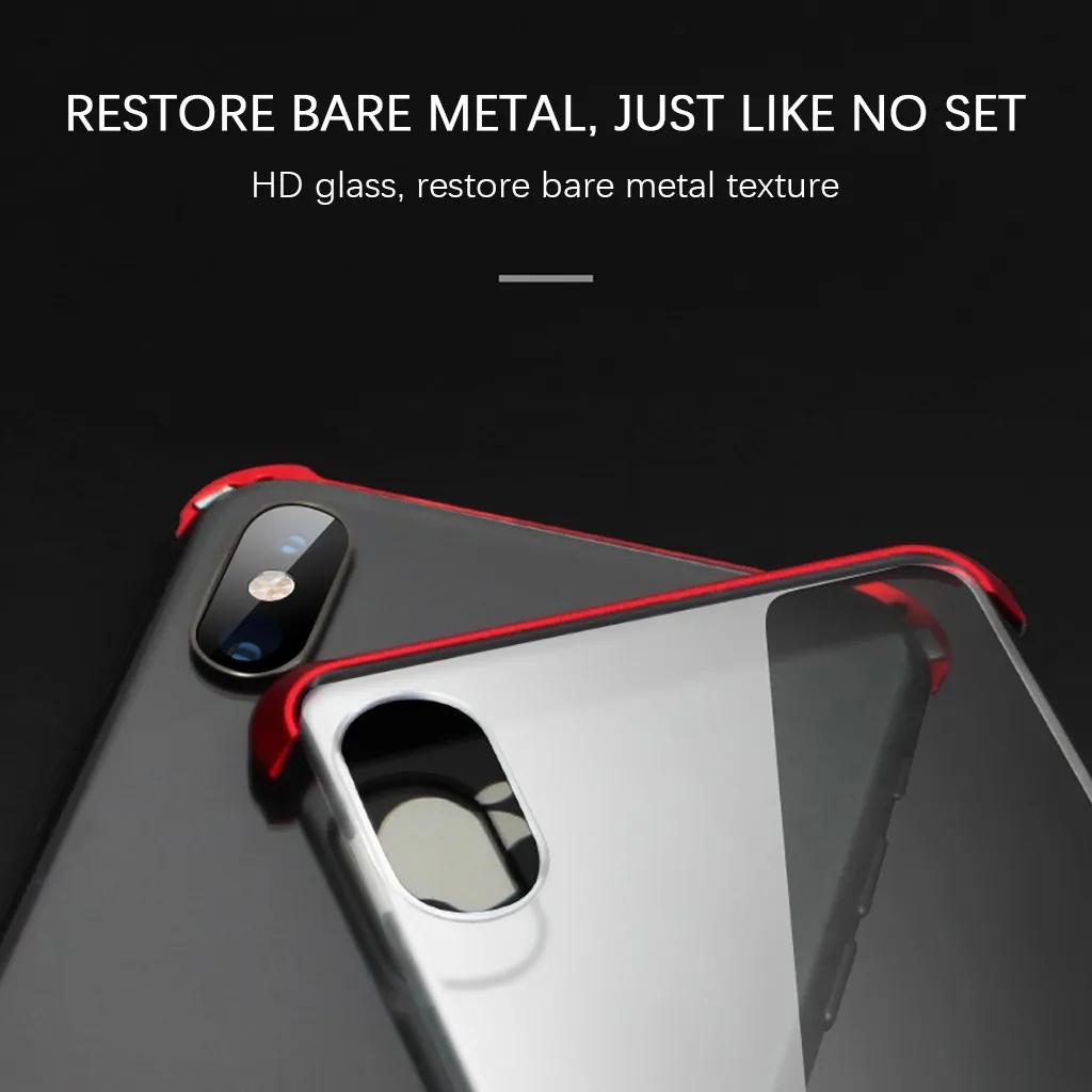 Для iPhone XR Магнитный чехол Ультратонкий прозрачный стеклянный чехол-накладка
