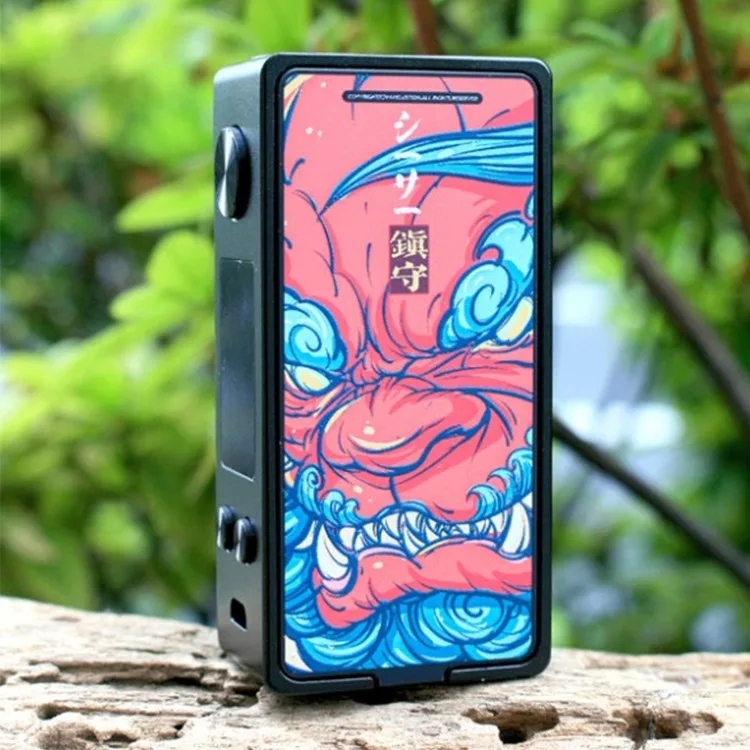 Skup Oryginalny Vapelustion Hannya Mini 80W TC box Mod pojedynczy 18650 Vape Mod Bypass 510 wątek fajny projekt Ecigarette Mod