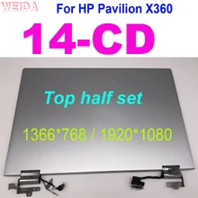 Conjunto de digitalizador de pantalla táctil LCD LED para ordenador portátil HP Pavilion x360, 14 CD, 14"