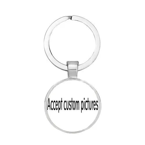 Football Club Keychain Jewelry with Glass Cabochon Football Team Logo Socceer Club Charm Wrap Leather Braided Keyrings