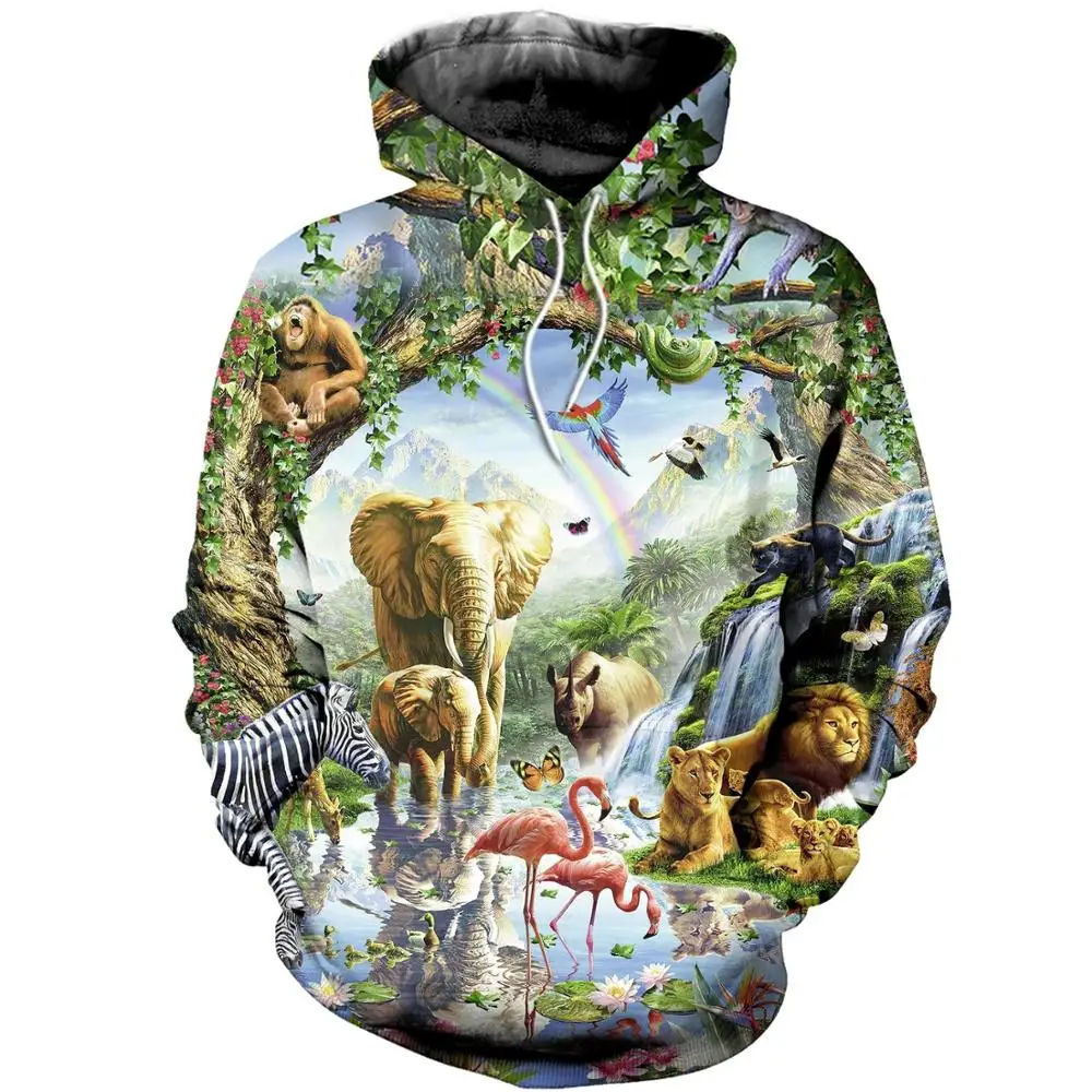 

2020 Fashion Men hoodies Animals elephant / zebra / sloth 3D Printed hooded Sweatshirt Unisex Casual Pullover sudadera hombre