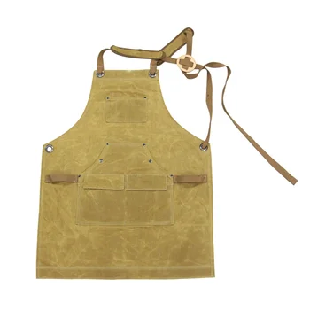 

Woodworking Garden Tool Apron Fireproof Oil Proof Waterproof Apron Canvas Oil Wax Thick Mintiml Apron Collector Gardening Apron