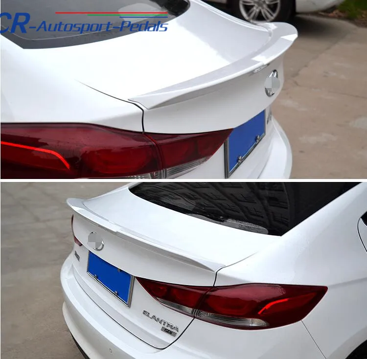 Белый заднее крыло багажника Аэро спойлер Накладка для hyundai Elantra (AD) Avante 2016 2017|rear