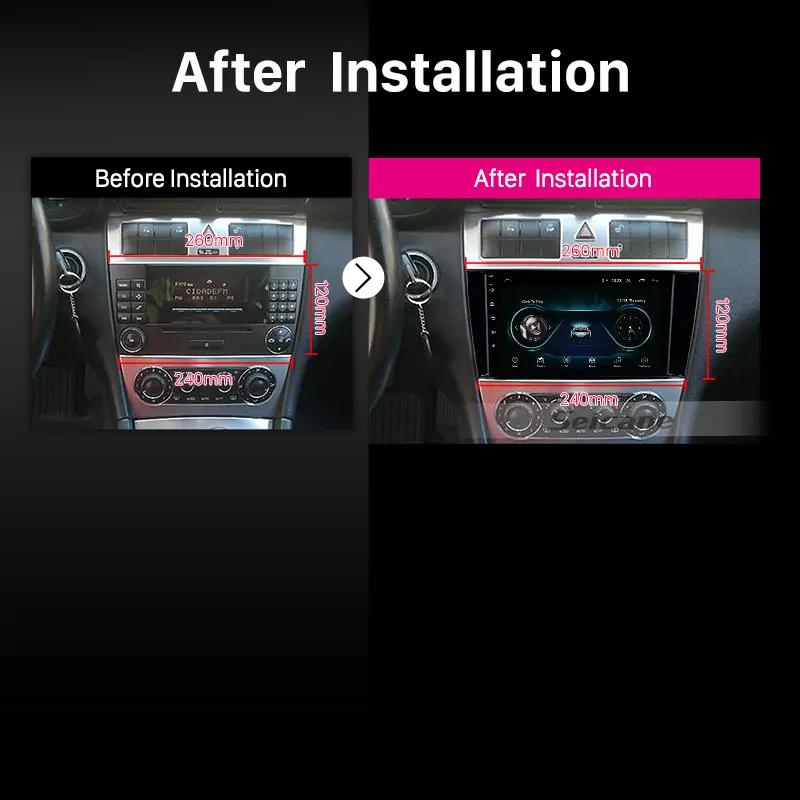 Seicane " Android 8,1 gps стерео для Mercedes Benz C Класс C55/CLC класс W203/CLK класс W209/CLS класс W219 2004-2011