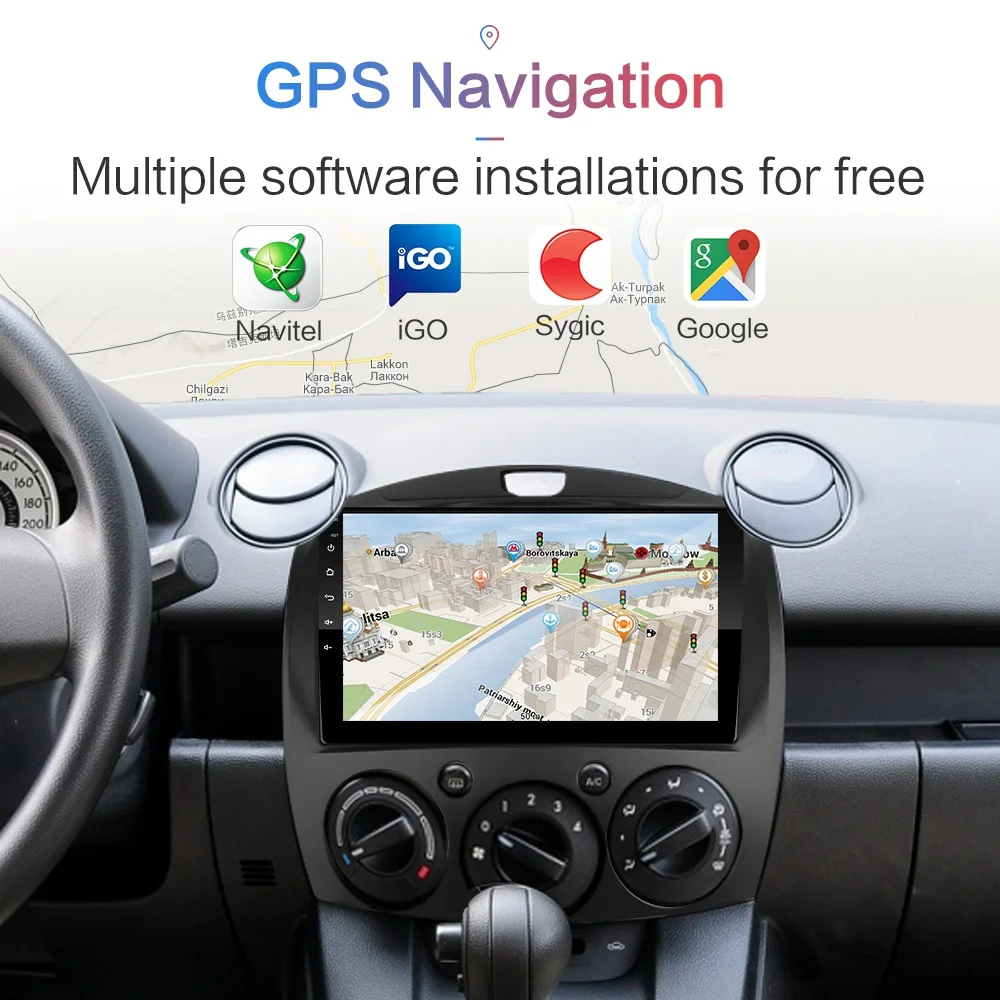 9 дюймов Android 9,1 2 Din Dvd Автомобильный мультимедийный видео плеер для Mazda 2 2007- 2din Авторадио gps Навигация стерео радио Wifi
