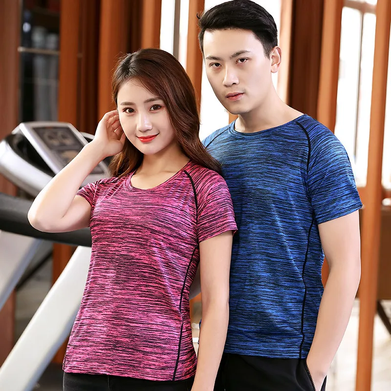 Men Quick Drying Clothes Outdoor Sports T-shirt Quick Drying Clothes Women's Yoga Clothes Couples Quick-drying T-shirt Women's C