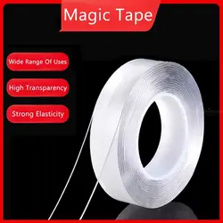 3m Double Sided Tape Washable Nano Magic Tape Transparent No Trace Waterproof Adhesive Tape Reusable Clear Transparent Glue Tape Aliexpress