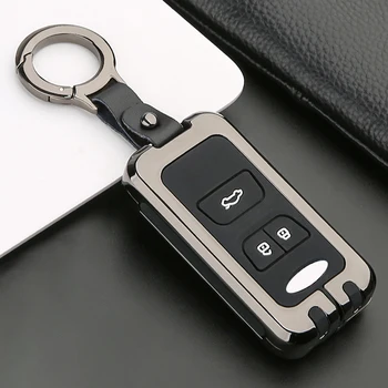 

Zinc alloy+Silicone Car Remote key Case For Chery Tiggo 8 7 5x 2019 2020 3 Button Smart key Fob Shell Cover Skin Jacket Sleeve