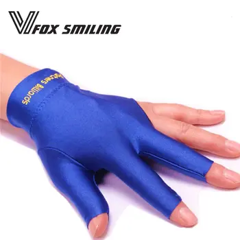 

Fox Smiling 2pcs 3 Finger Billiards Snooker Gloves Pool Cue Gloves Black Left Hand