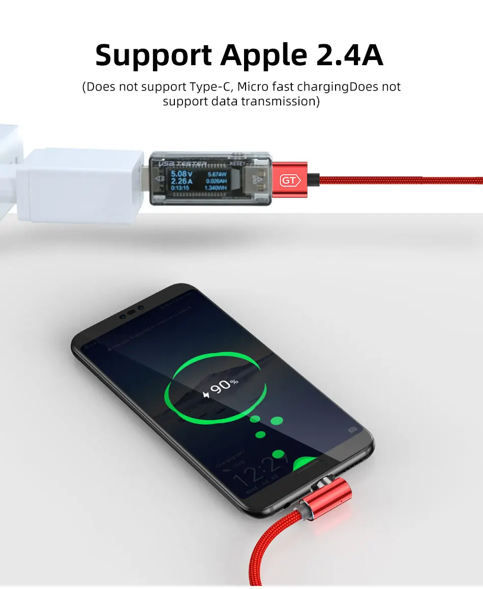 GTWIN Магнитный Micro USB кабель 90 градусов для iPhone 7 Магнит USB C локоть зарядки для huawei type C Android мобильного телефона зарядное устройство