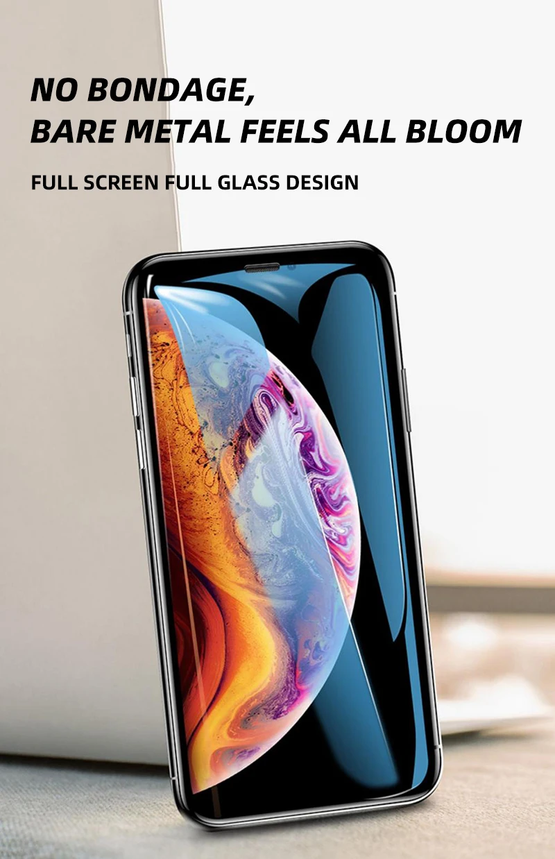 550D изогнутое полное покрытие Защитное стекло для iPhone 7 8 6S Plus закаленное защитное стекло для экрана iPhone 11 Pro X XR XS Max пленка