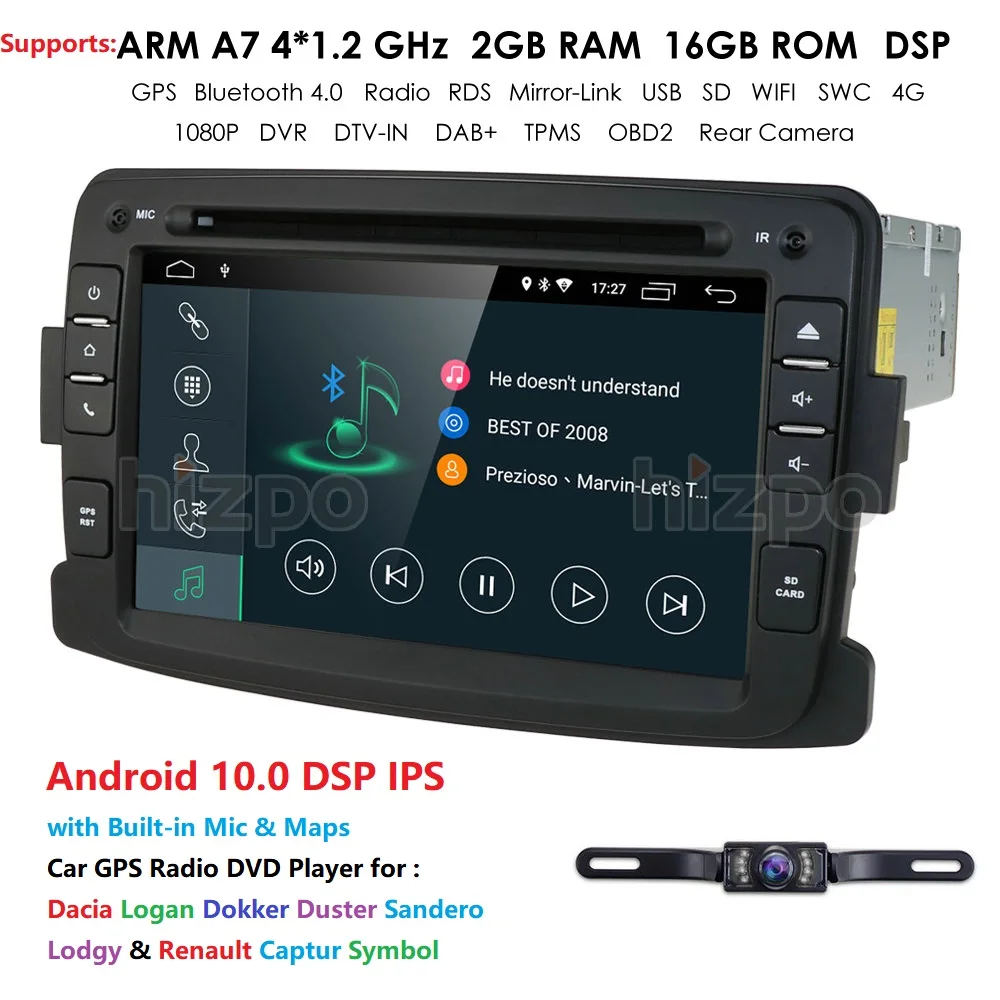 Автомобильный dvd Радио мультимедийный плеер android 10 0 для Renault Duster Dacia Sandero Captur Lada Xray 2