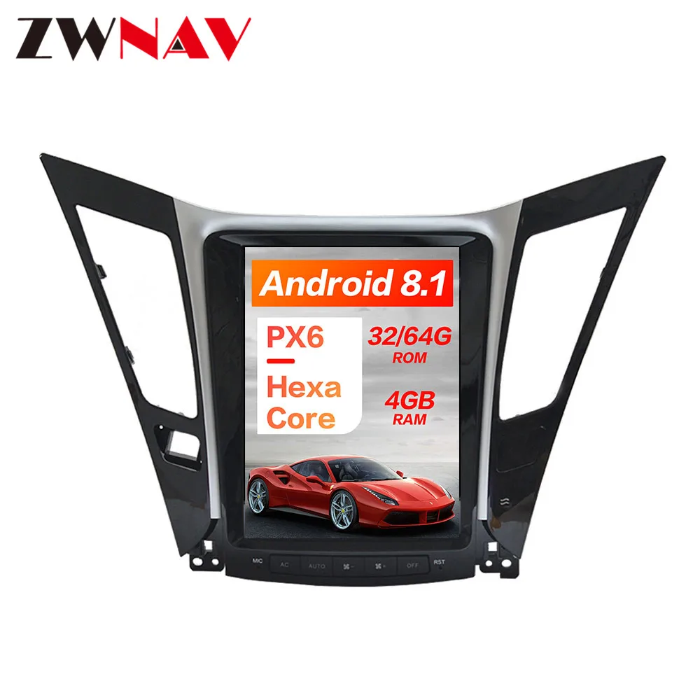 

Tesla style Android 8.1 Car GPS Navigation For Hyundai Sonata 8 2012-14 head unit Multimedia player radio tape recorder 4GB RAM