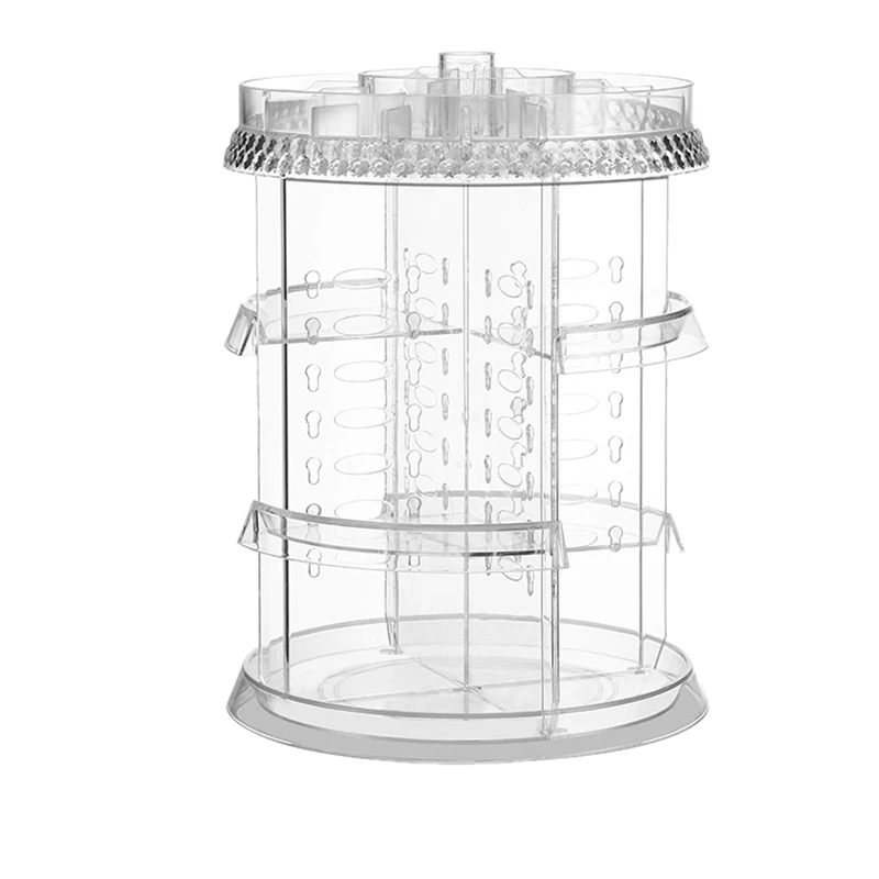 

Adjustable 360 Degree Rotating Makeup Organizer Tray/Large Capacity Cosmetics Carousel Spinning Holder Storage Rack Fits Toner