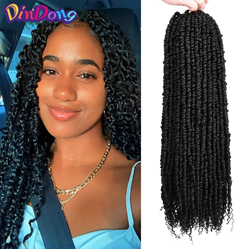 De eigenaar Doe voorzichtig hop Dindong Passion Twist Braiding Hair Synthetic 18inch Ombre Pre Looped  Fluffy Spring Bomb Twists Braid Hair Extensions For Women - Synthetic Braiding  Hair(for Black) - AliExpress