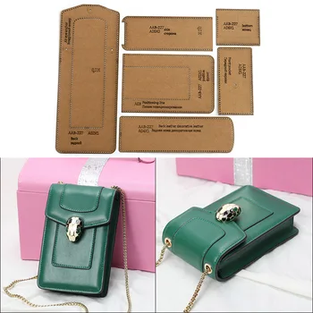 

1Set Kraft Paper Leather Template Home Handwork Leathercraft Sewing Pattern Tools Accessory Shoulder Messenger Bag Pattern
