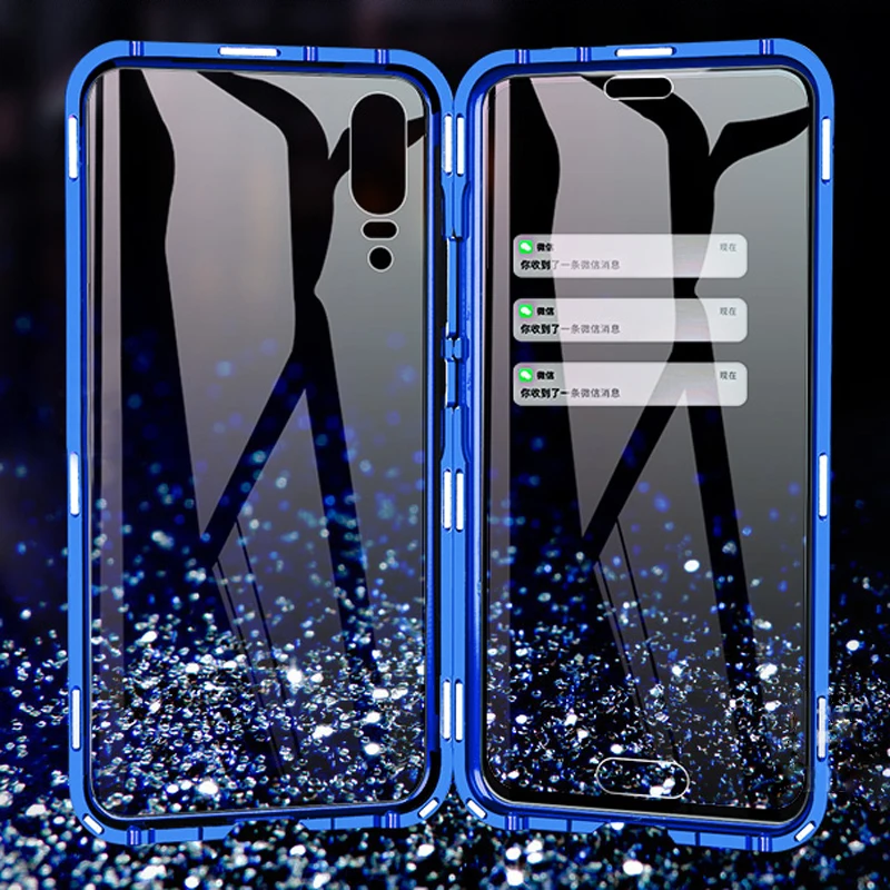 Роскошный двухсторонний прозрачный металлический магнитный чехол для samsung Galaxy S 10 Plus 10E 10 S10 S10E чехол с защитой на 360 градусов Capa