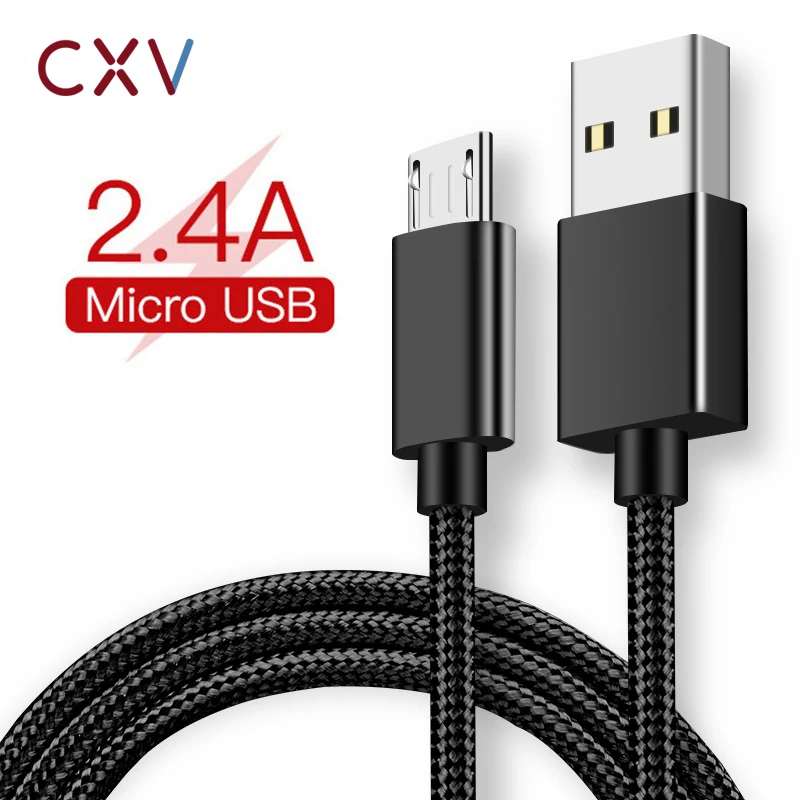 CXV Micro USB кабель для Xiaomi samsung S6 S7 huawei USB быстрая зарядка Android Телефонный Шнур кабель для передачи Данных Планшет Microusb зарядный шнур