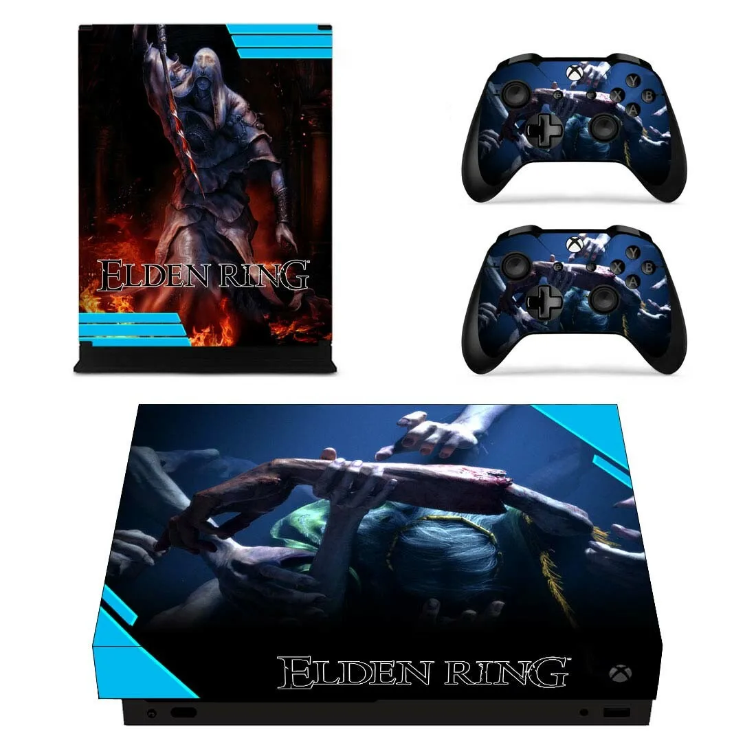 Elden кольцевые наклейки для Xbox One X виниловые наклейки для кожи Pegatina Adesivo для Xbox one X консоли пульта дистанционного управления скины