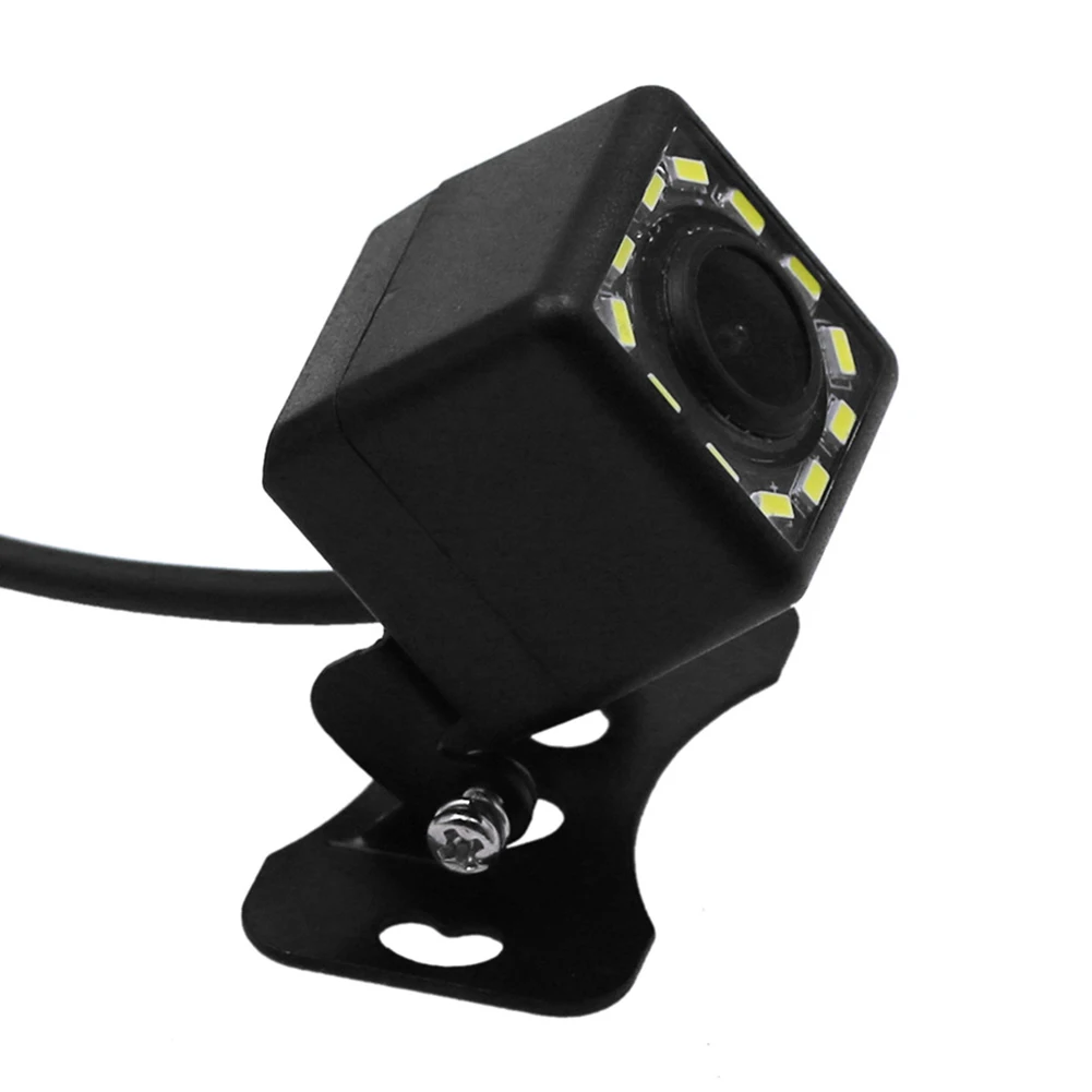 12V HD Автомобильная легкая универсальная парковочная камера заднего вида, ударопрочная черная Автомобильная широкоугольная камера заднего вида