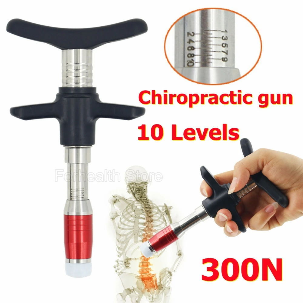 

10 Levels Chiropractic Adjustment Tool Spine Back Massage Instrument Cervical Spine Correction Gun Health Care Manual Gun 300N