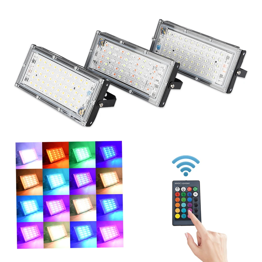 Уличный светодиодный прожектор RGB водонепроницаемый настенный Рефлектор для