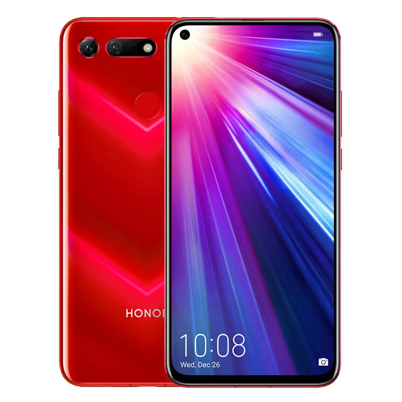 Honor V20 Global rom 6 ГБ 8 ГБ 128 Гб Поддержка NFC Google Play SuperCharge 2310x1080P 6,4 дюймов полноэкранный смартфон 48MP камера - Цвет: Red